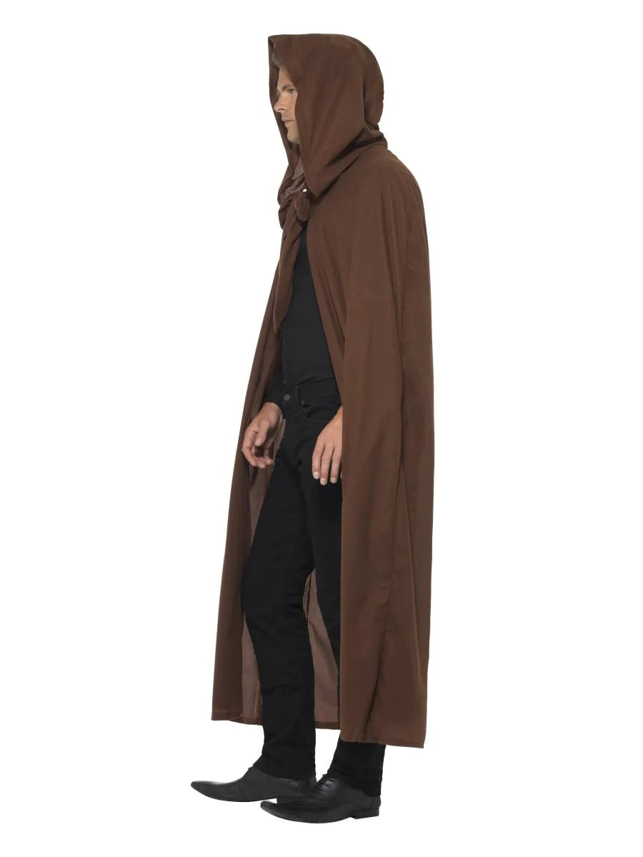 Grave Keeper Brown Hooded Cloak Costume