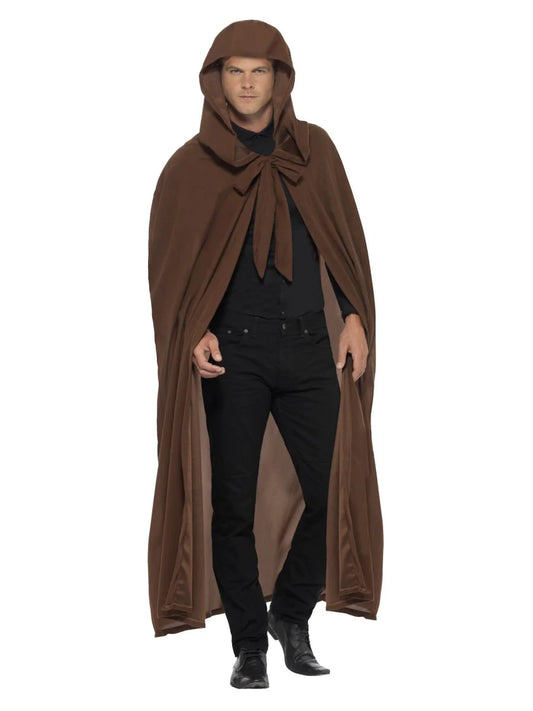 Grave Keeper Brown Hooded Cloak Costume